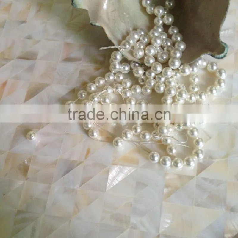 simulated pearl mecklace multicolor