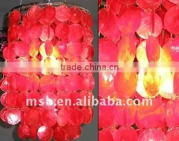 Round white capiz shell chips for lighting accessories
