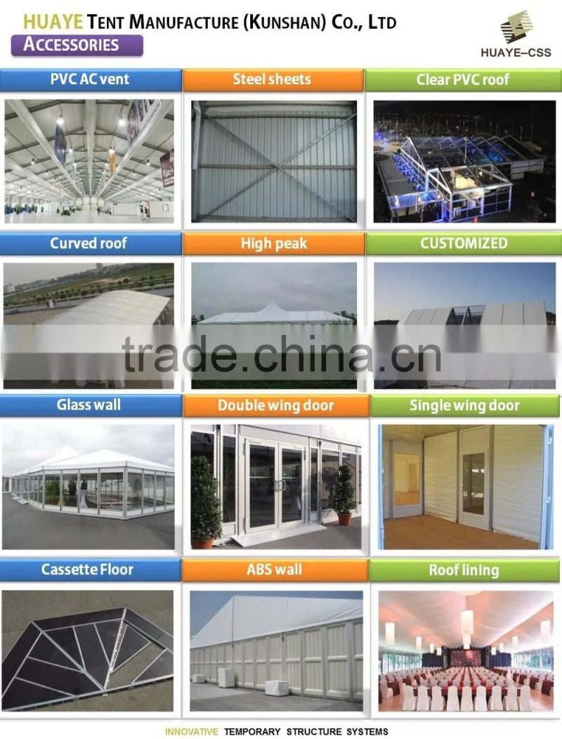 Best quality large trade show curve roof tent for sale