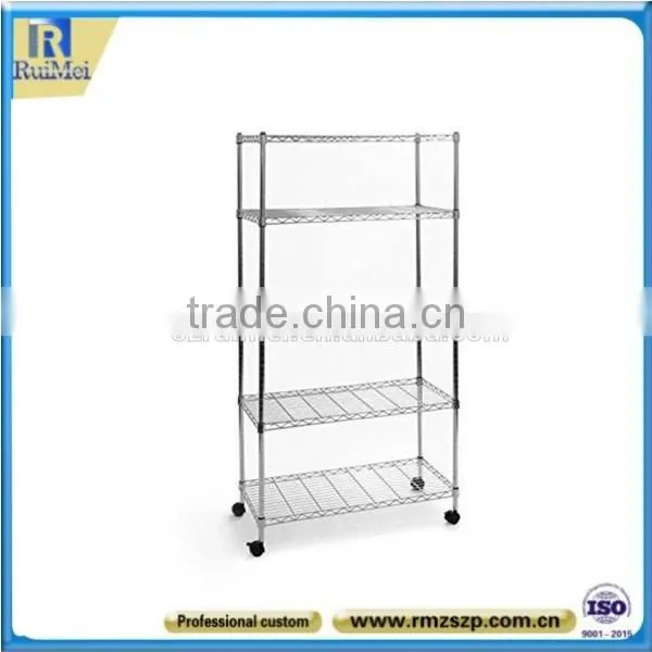 5-Tier Adjustable Knocked-Down Metal Floor Storage Rack Holder