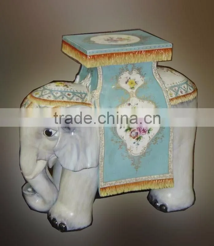 Adorable Cherubs Designed Porcelain Handicraft Small Round Table, Home Decorative Porcelain Art Table