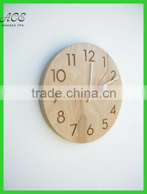 Modern wood wall clock Home decorative wood wall clock Home goods wood wall clocks