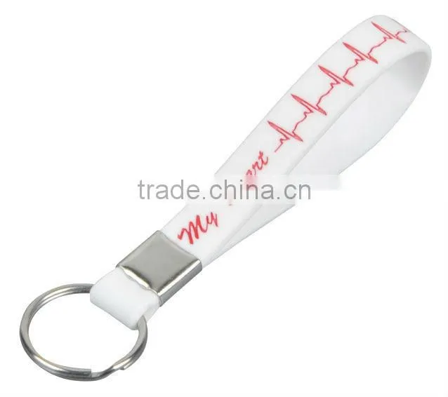 New Design Silicone bracelet Keychain