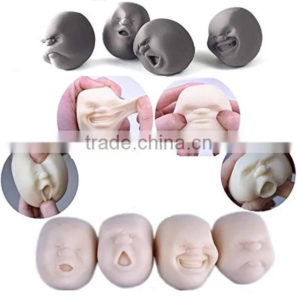 2017 new design soft material human face stress ball for release stress