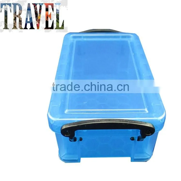 Custom logo promotional plastic stationery mini sotrage box with interlock lid