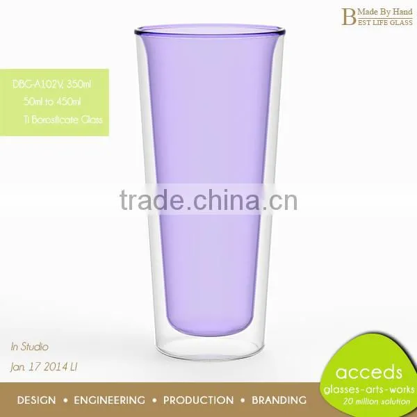 Novelty Purple Glass Drinking Cup
