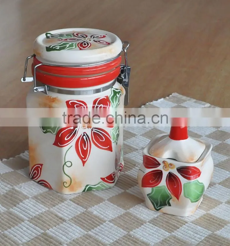 canister, ceramic canister, canister with iron seal