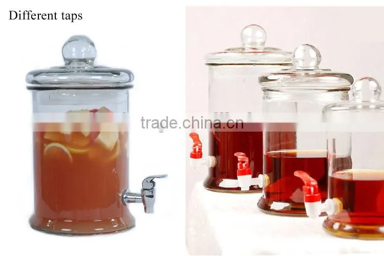 glass water/barverage bottle with tap PJ05