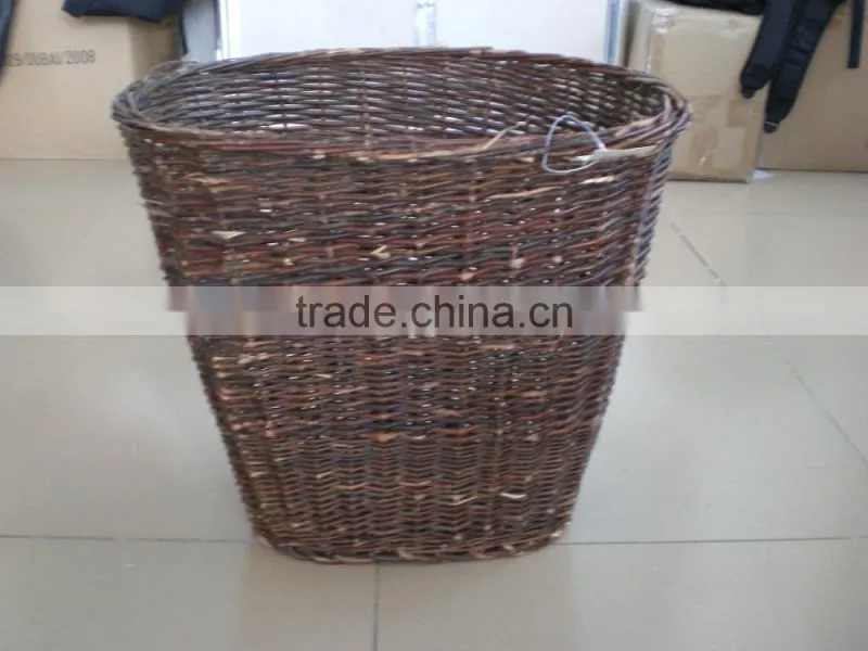 Hand-Woven wicker willow animal laundry basket