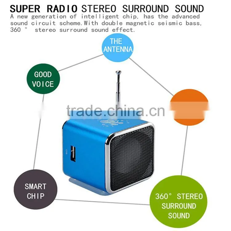 Hot selling cheap price factory wholesale led display MP3 player music portable mini speaker