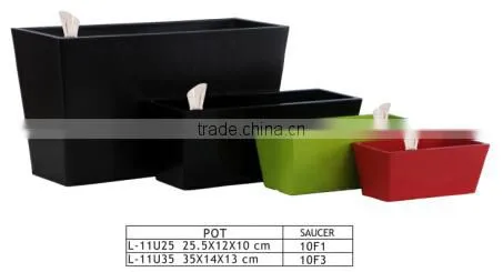 Decorative Large Rectangular and Square Indoor Colorful Painting Planter Box