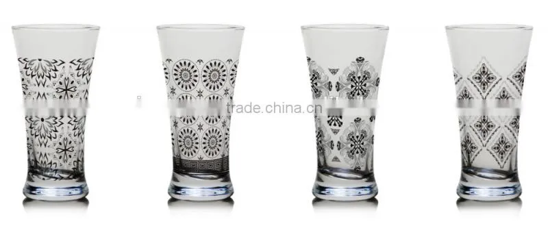 10oz 12oz christmas snow color prinitng drinking glass water glass cup juice cup
