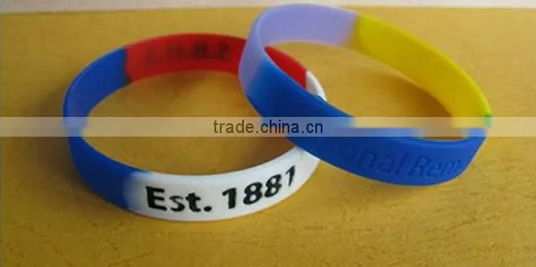 Colorful Segmented silicone bracelets (sports type)