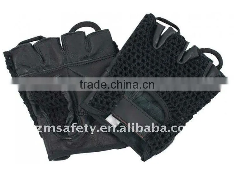 Half Finger Pig Skin Weight Lifting Glove
