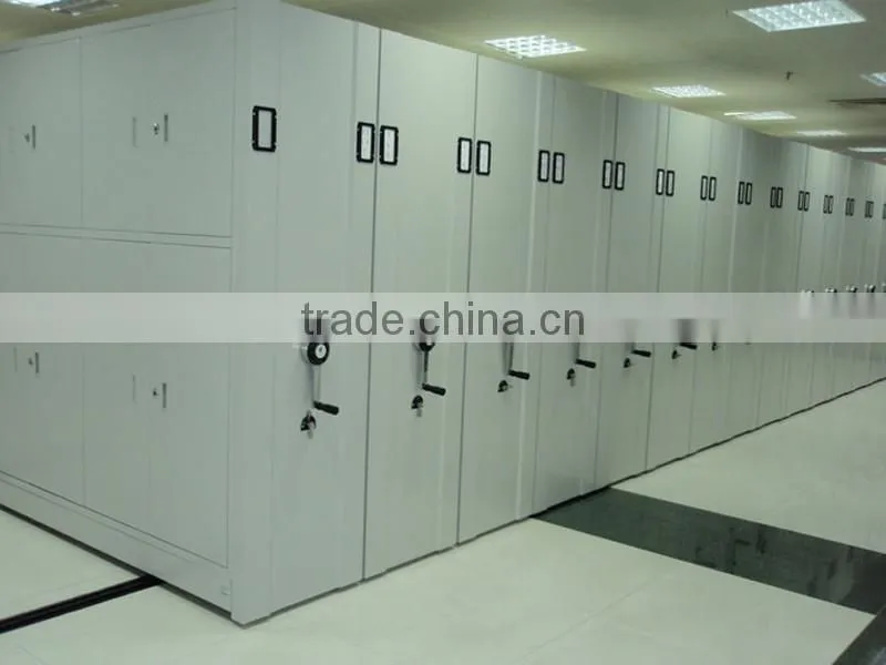 Library school manual movable shelving, double -column shelving/ drawing mass shelf