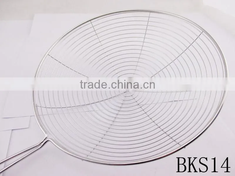 high quality 20"kitchen tools stainless steel stainer for oil filter with PP handle