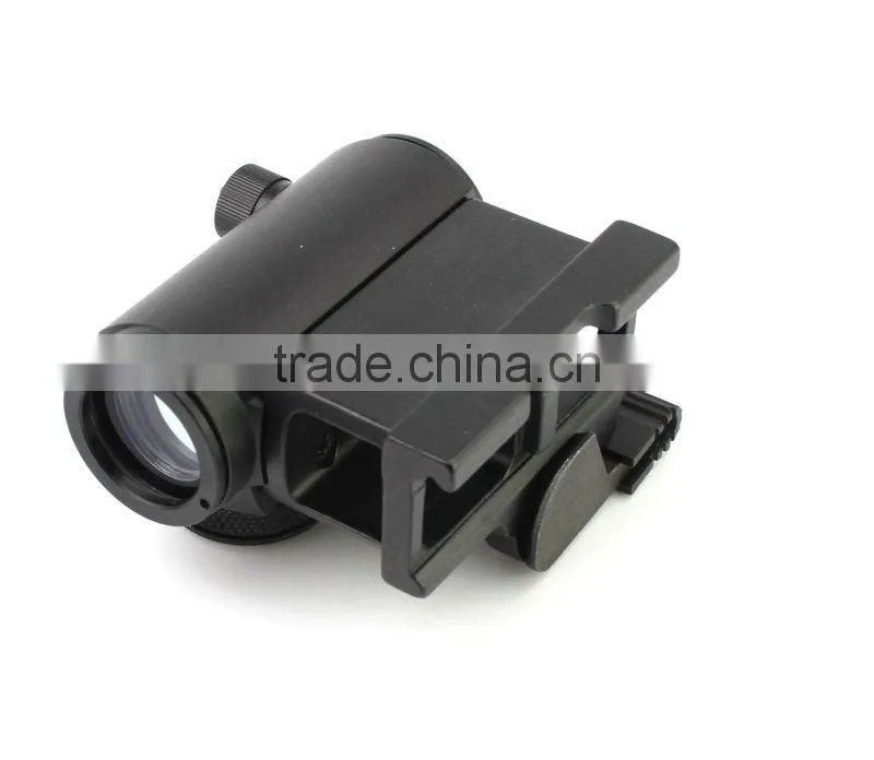 Compact red/green dot sight with elevated quick release mount