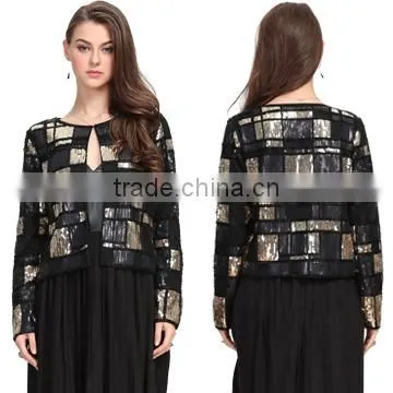 Sequin Gold 2017 Latest Fashion Design Top For Woman