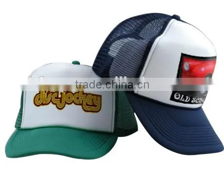 2014 Fashion Wholesale Printing logo Custom Foam Mesh Trucker Cap with a String on Brim