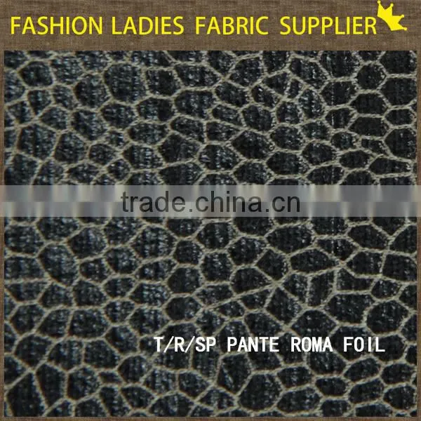 hot sale fashion ottoman 100% polyester foil print of Shaoxing textile width 150cm