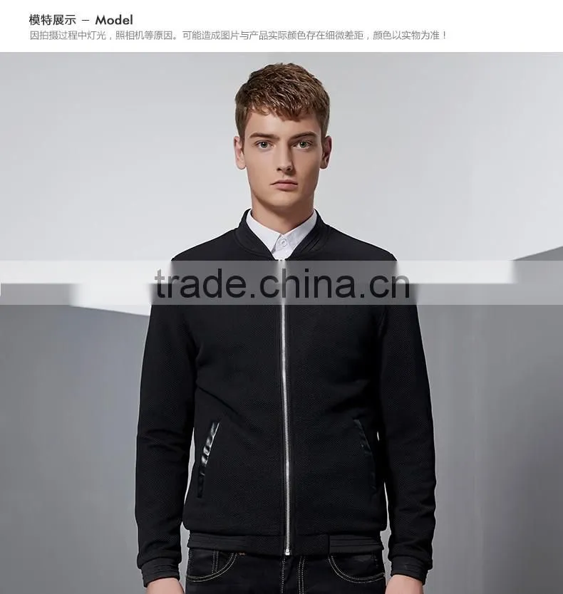 New Design 2016 Hot Selling Popular High Quality Sport Men Jacket Solid Coat Custom Logo Outdoor Zipper Outerwear