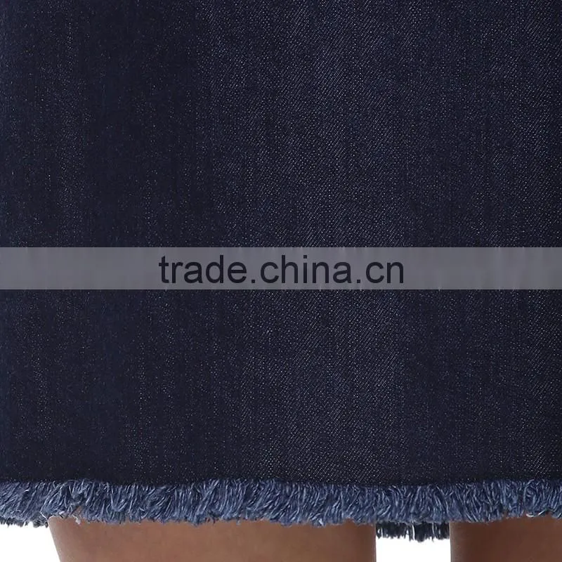 2016 designer one piece sleeveless simple women denim dress