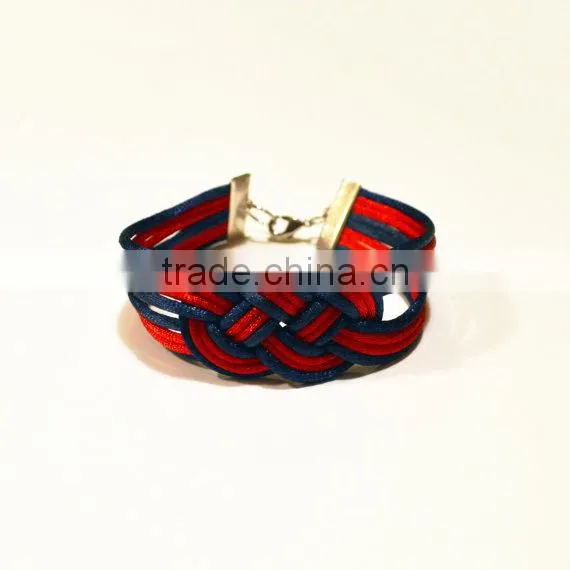 turquoise forever knot leather rope bracelet with custom charm Sailor knot Bracelet nautical friendship leather rope bracelet