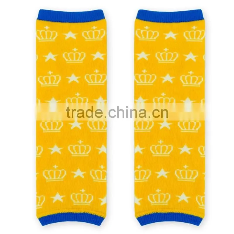 Stylish Crown Printed Fashion Cotton Leg Warmer Kid Knitting Leg Warmer Socks