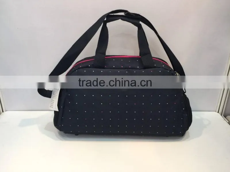 2017 hot sales wholesales custom polyester duffel travel bag luggage bag