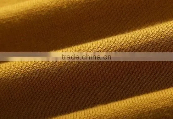 The dark yellow long sleeve knitting pullover casual men knitted sweater