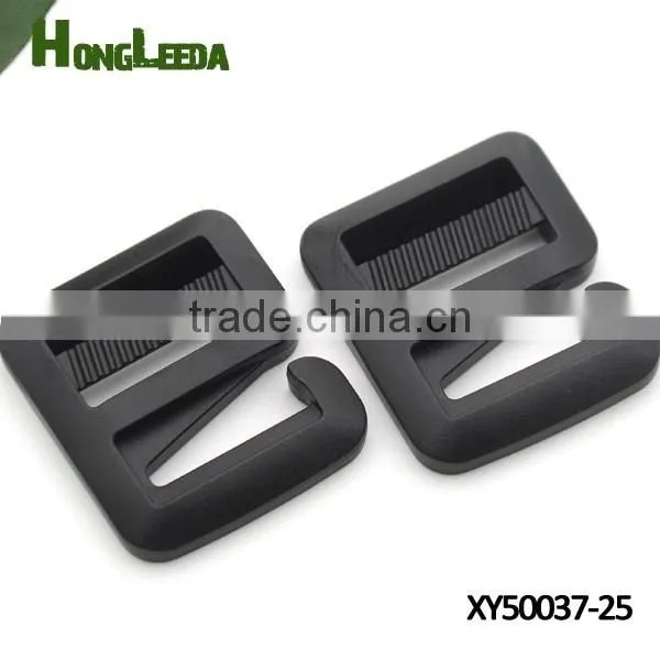 25mm 1inch black POM plastic slider rectangle buckle adjustable buckle bag luggage backpack webbing straps XY50037-25