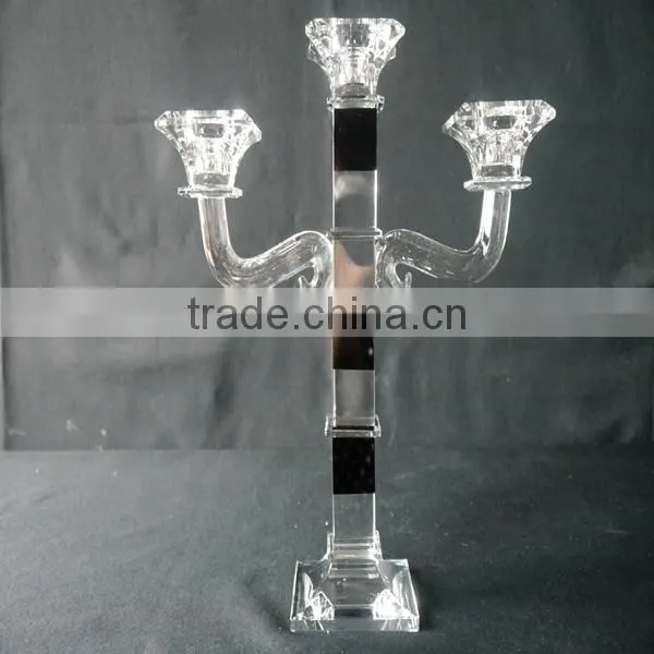 new design table crystal candle holder for home decoration