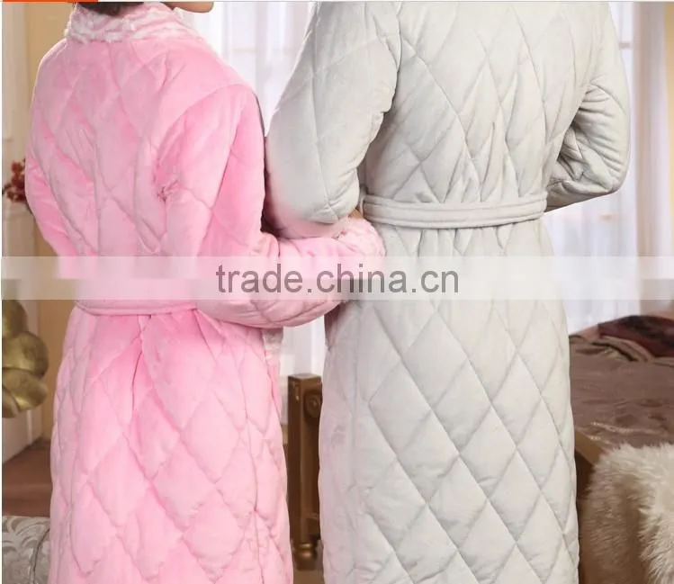 velour bathrobe set from huaian factory directly