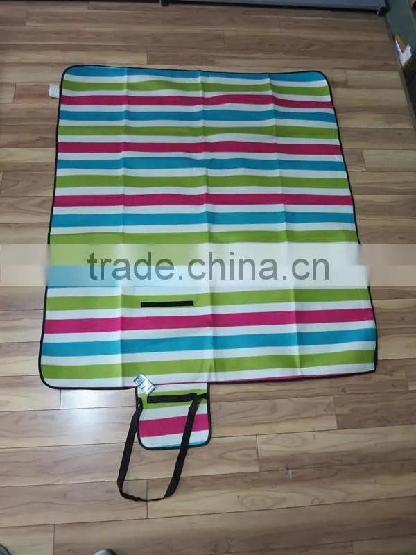 Polar fleece classic checked printed picnic blanket