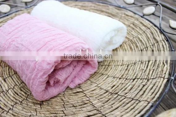 Eco-friendly Customized Baby pink and white cheesecloth photography prop baby photo prop Hand dyed christmas gift wrap