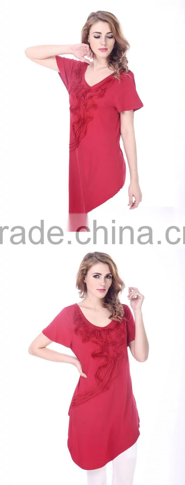 New design top level women casual t shirts