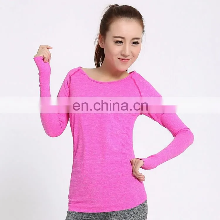 Women 's T-shirts Running Gym Wear High Elastic Tights Women's Sport Shirts Long Sleeve Shirts Fitness Women Clothes Tops