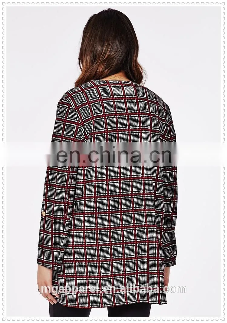 high quality plus size women checked waterful travel jacket in new model