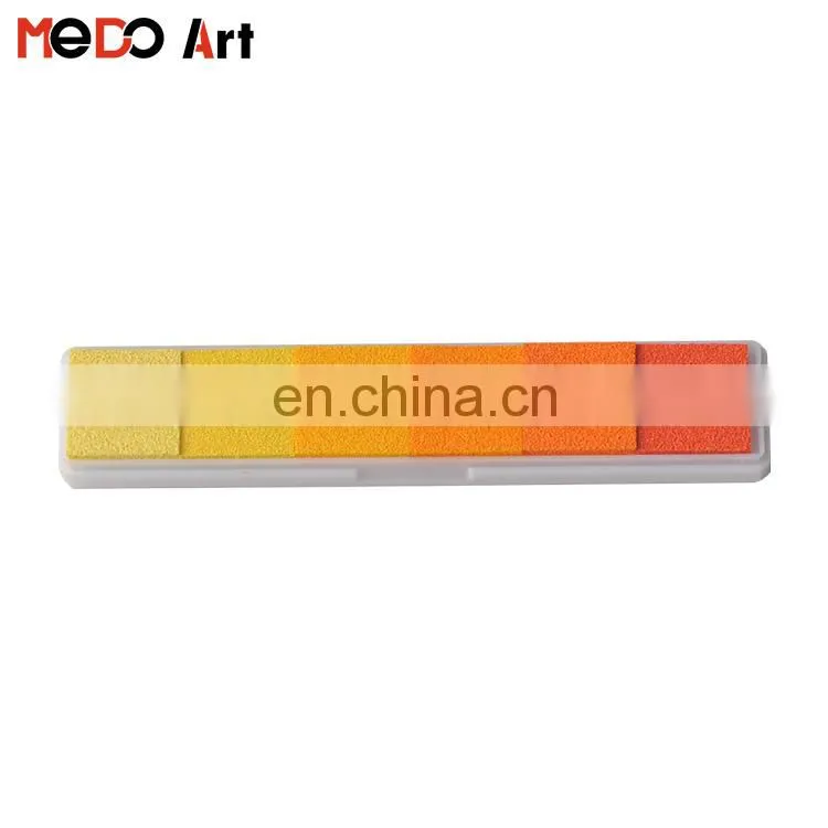 Multi Colors Strip Children Ink Washable Sponge Stamp Kit