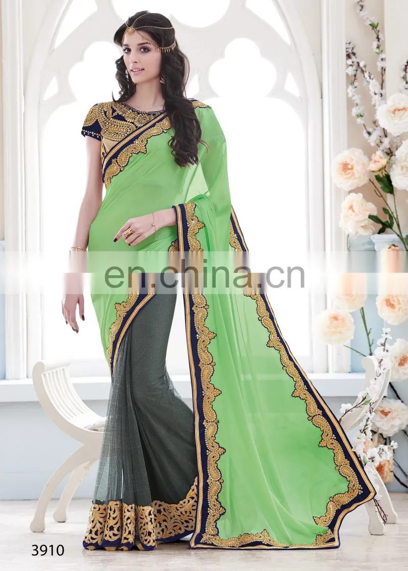 Party Wear Half&Half saree.