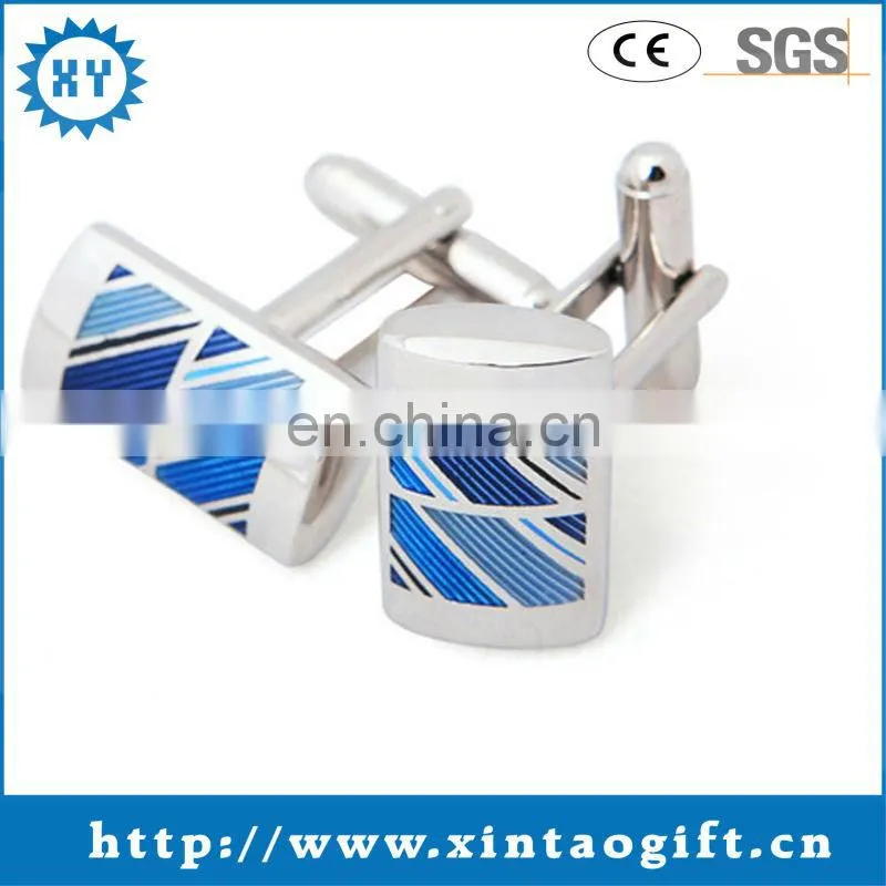 Best selling 2017 customized metal cufflink unique cuffinks crystal