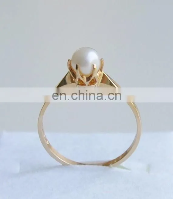 Finnish Modernist 18K Gold Ring with Pearl, Fashion Pearl Ring Designs
