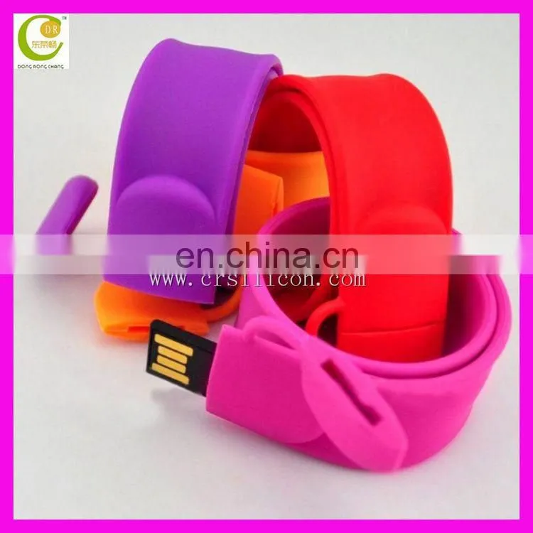 Promotion Gift Christmas Present Colorful Silicon Wristband/ Bracelet Usb Flash Drive