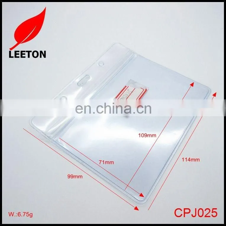 Factory supply Good quality clear PVC name badge holder