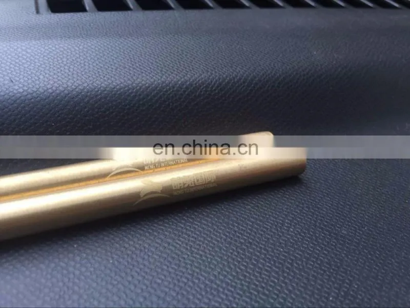 Mirror polish and matte brass pen Customized logo brass gel pen