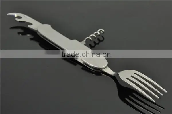 Multi-Purpose 2CR13 Staniless Steel Blade Camping Fork Spoon Knife