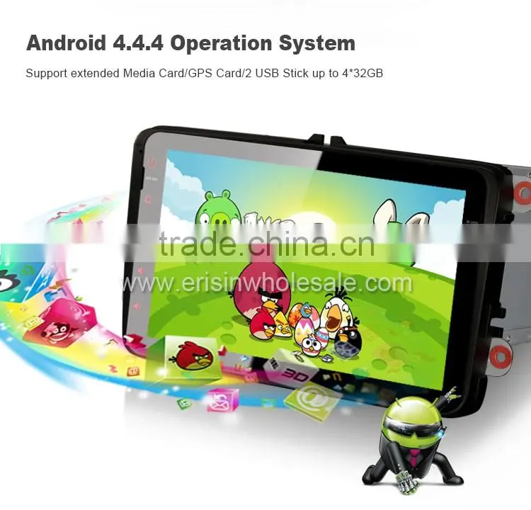 Erisin ES2802V Android 4.4.4 2 Din 8 inch Bluetooth Car Audio with GPS 3G WiFi for Passat