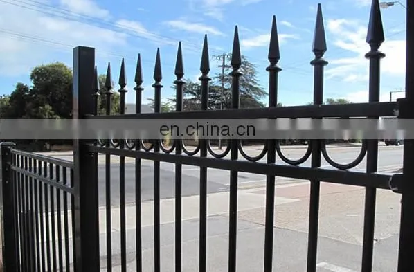 Galvanized Steel Picket Fence PVC coated steel fence Zinc steel fence