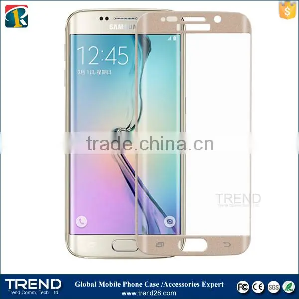 china supplier for Samsung S6 edge full tempered glass screen protector