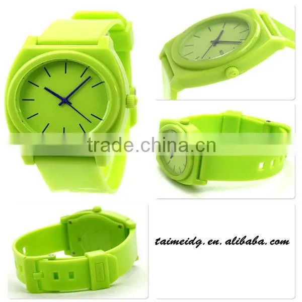 bright color silicone jelly watches colorful jelly silicone watch